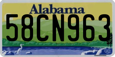AL license plate 58CN963