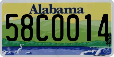 AL license plate 58CO014
