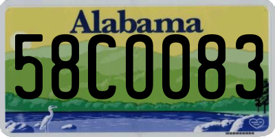 AL license plate 58CO083