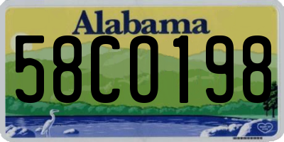AL license plate 58CO198