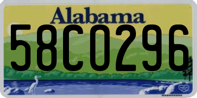 AL license plate 58CO296