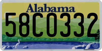 AL license plate 58CO332
