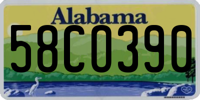 AL license plate 58CO390