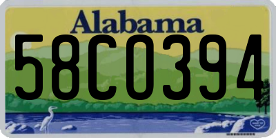 AL license plate 58CO394