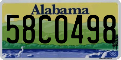AL license plate 58CO498