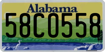 AL license plate 58CO558