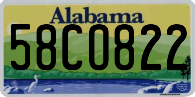 AL license plate 58CO822