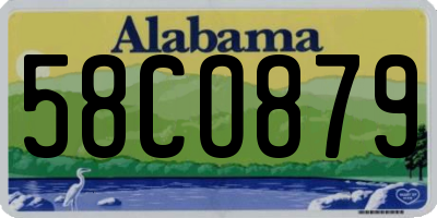 AL license plate 58CO879