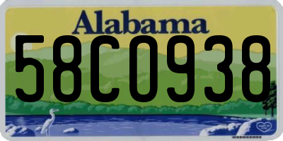 AL license plate 58CO938