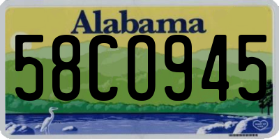 AL license plate 58CO945