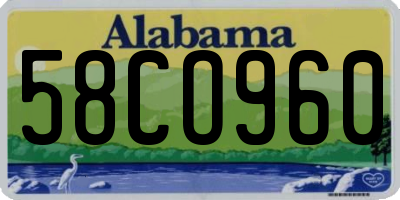 AL license plate 58CO960