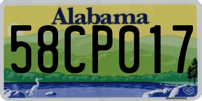 AL license plate 58CP017