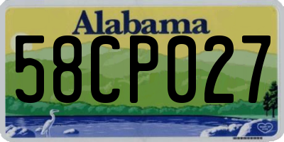 AL license plate 58CP027