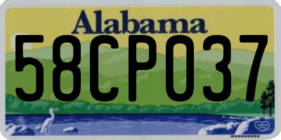 AL license plate 58CP037