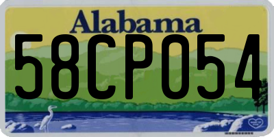 AL license plate 58CP054