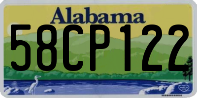 AL license plate 58CP122