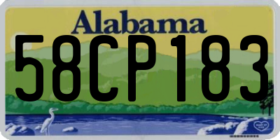 AL license plate 58CP183