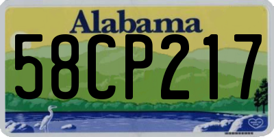 AL license plate 58CP217