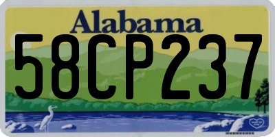 AL license plate 58CP237