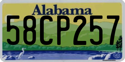 AL license plate 58CP257