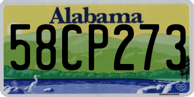 AL license plate 58CP273