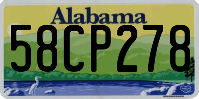 AL license plate 58CP278