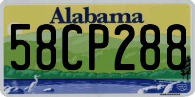 AL license plate 58CP288