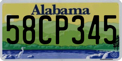 AL license plate 58CP345