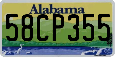 AL license plate 58CP355