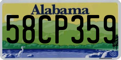 AL license plate 58CP359