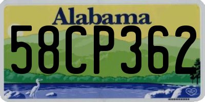 AL license plate 58CP362