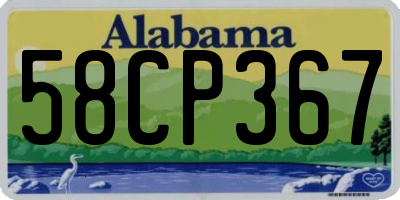 AL license plate 58CP367