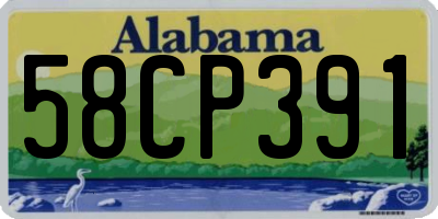 AL license plate 58CP391