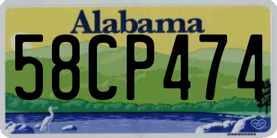AL license plate 58CP474