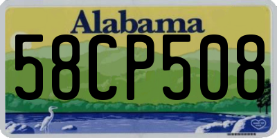 AL license plate 58CP508