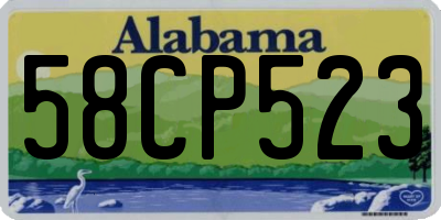 AL license plate 58CP523