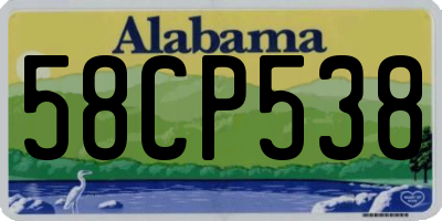 AL license plate 58CP538