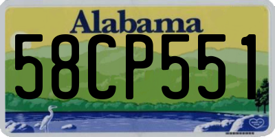 AL license plate 58CP551