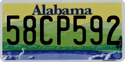 AL license plate 58CP592