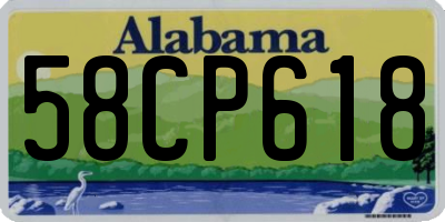 AL license plate 58CP618