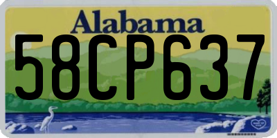 AL license plate 58CP637