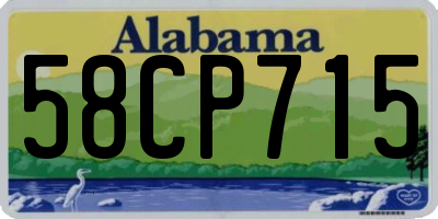 AL license plate 58CP715