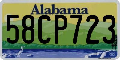 AL license plate 58CP723