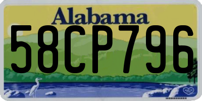 AL license plate 58CP796
