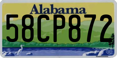 AL license plate 58CP872