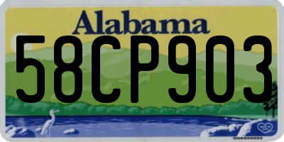 AL license plate 58CP903