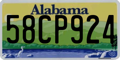 AL license plate 58CP924