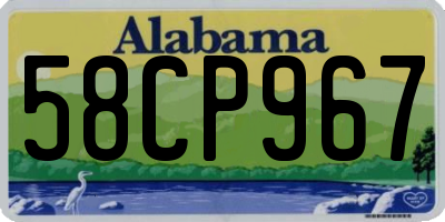 AL license plate 58CP967