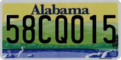 AL license plate 58CQ015
