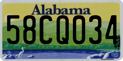 AL license plate 58CQ034
